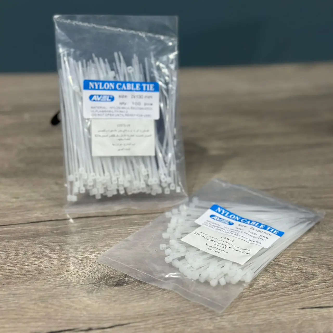 ATTACHE EN PLASTIQUE CABLE TIE LOCAL SIZE 2mm X 100mm BLANC 100PCS